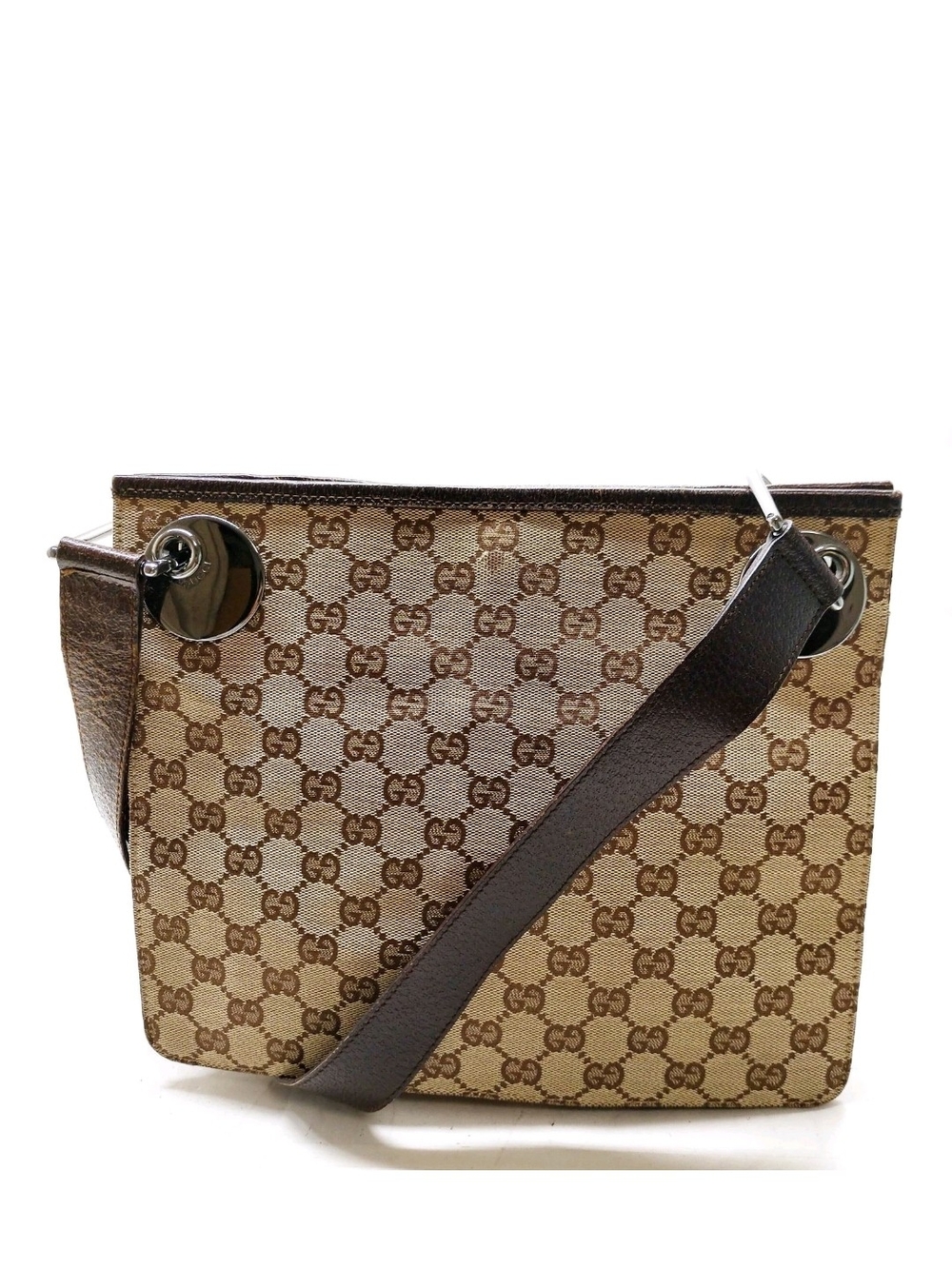 Gucci Beige/Brown GG Canvas Shoulder Bag